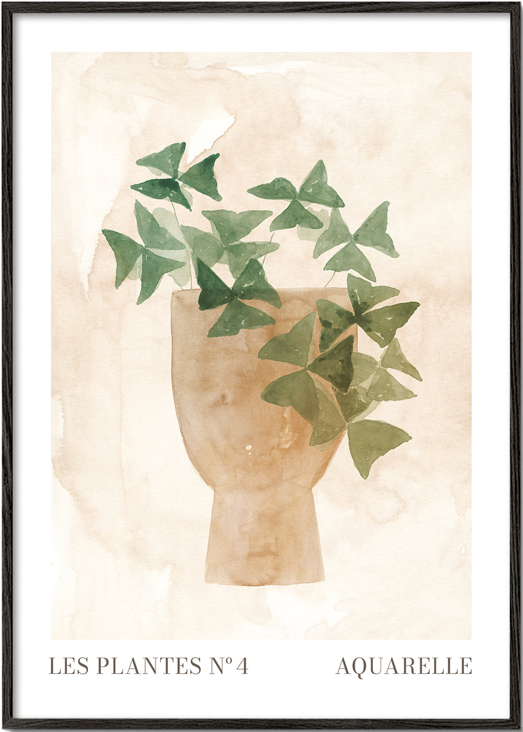 Botanisk poster gröna blad i vas