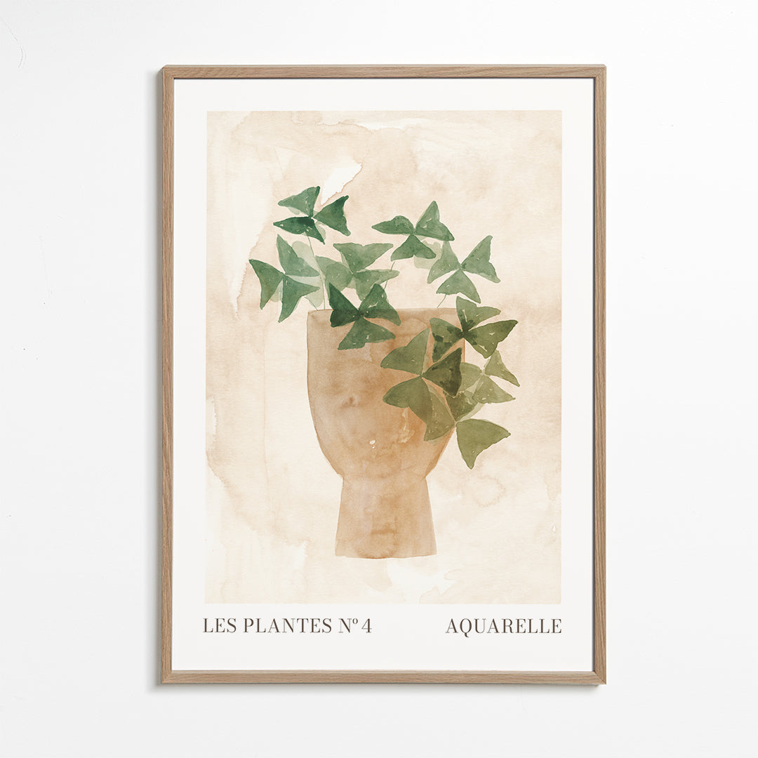 Botanisk poster gröna blad i vas