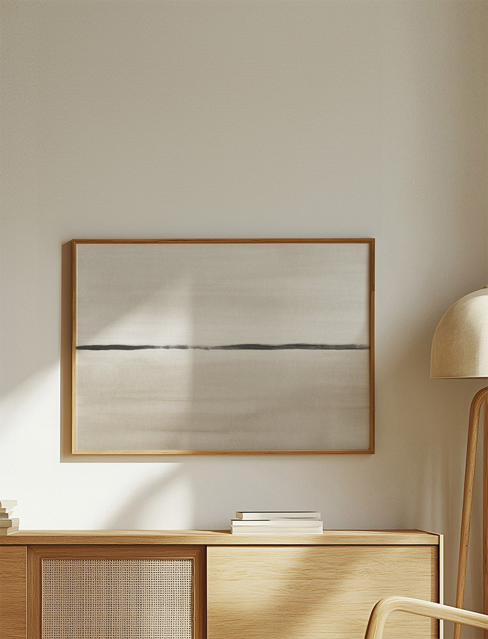Minimalistisk horisont i beige toner