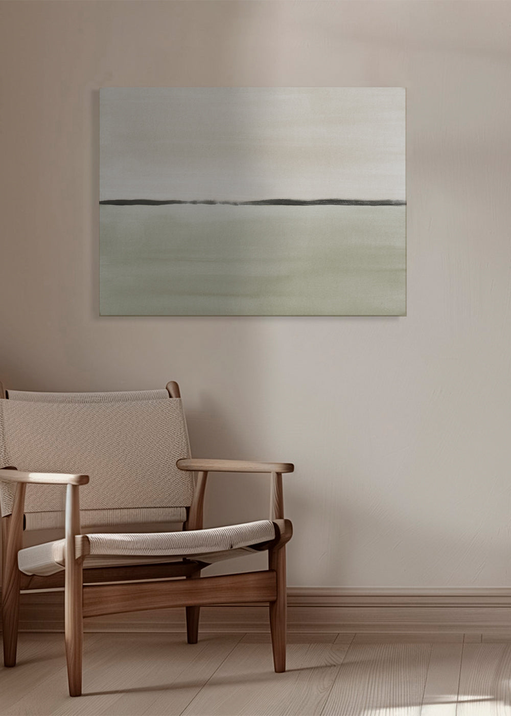 Landskapskonst: minimalistisk olivhorisont
