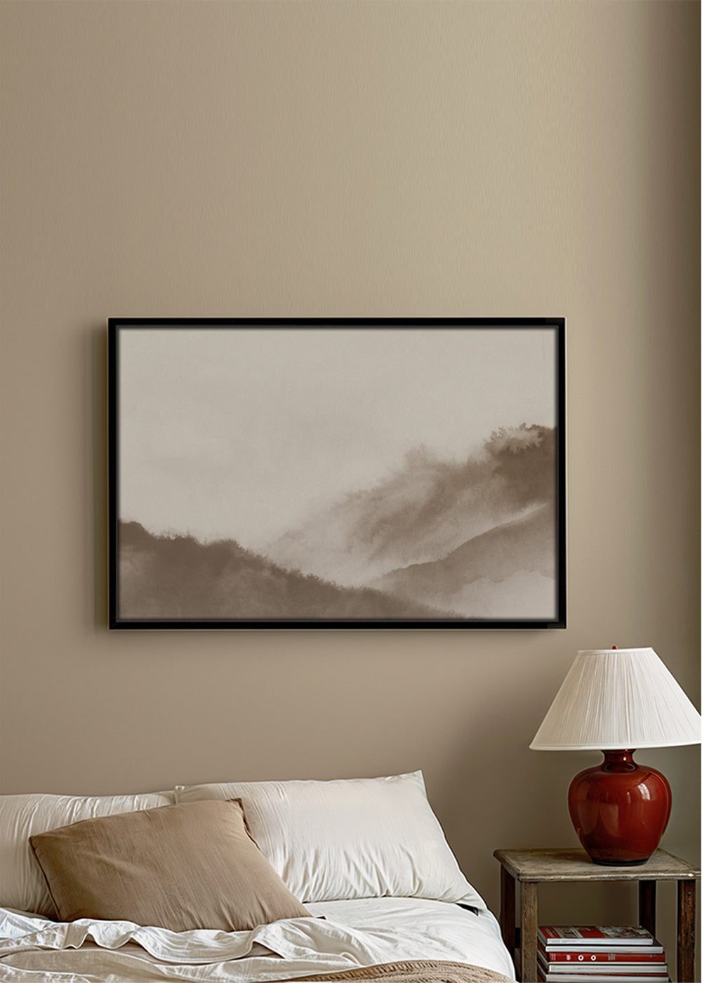 Berglandskap i sepia
