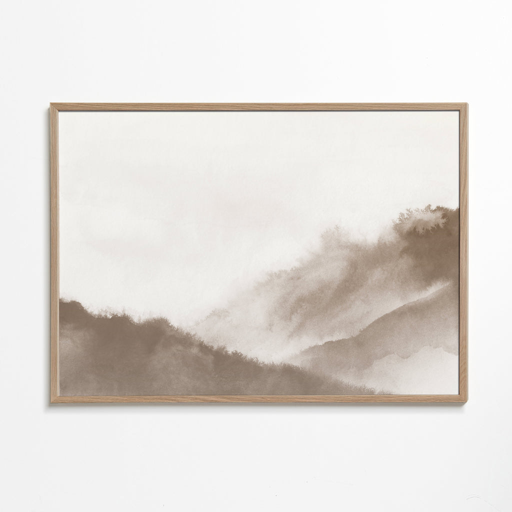 Berglandskap i sepia