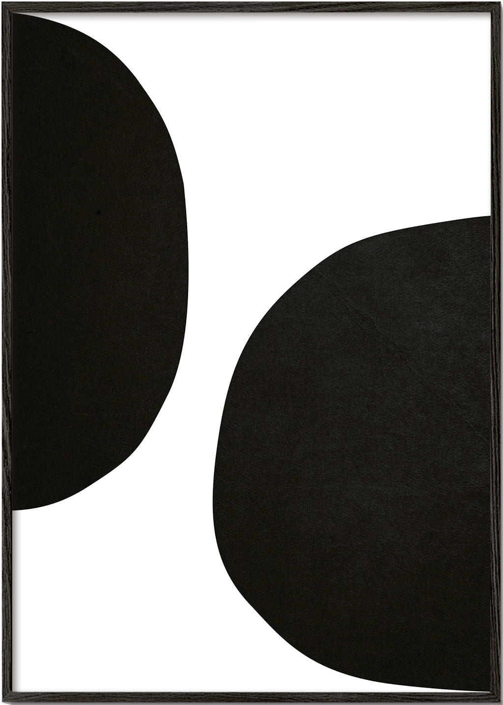 Minimalistisk design med organiska svarta former