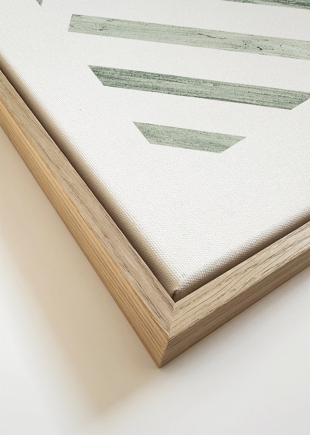 Geometrisk poster diagonala gröna ränder