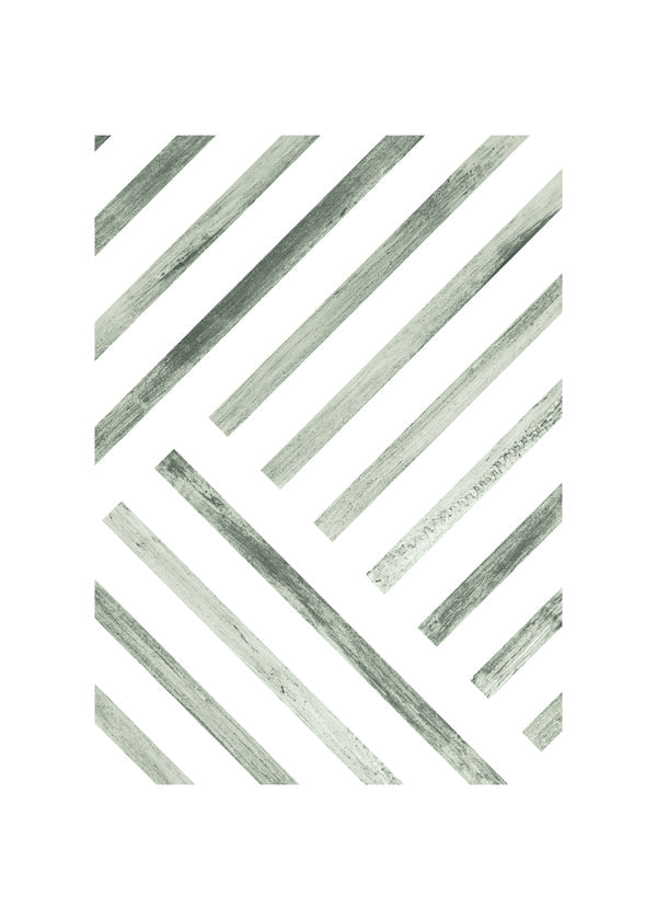 Geometrisk poster diagonala gröna ränder