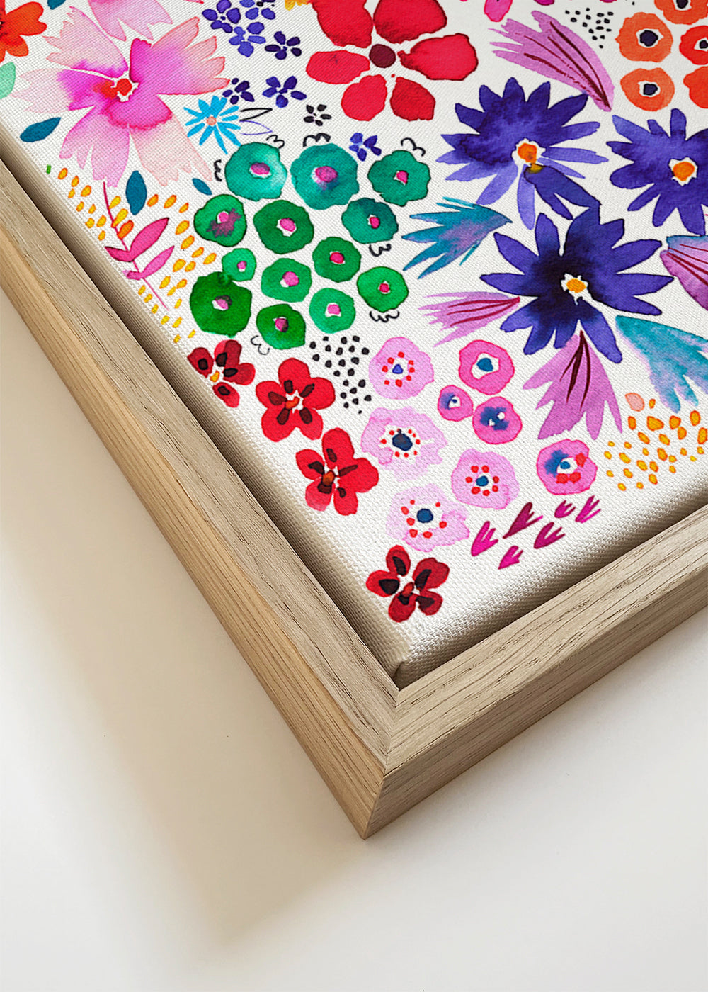 Botanisk poster färgglada blommor