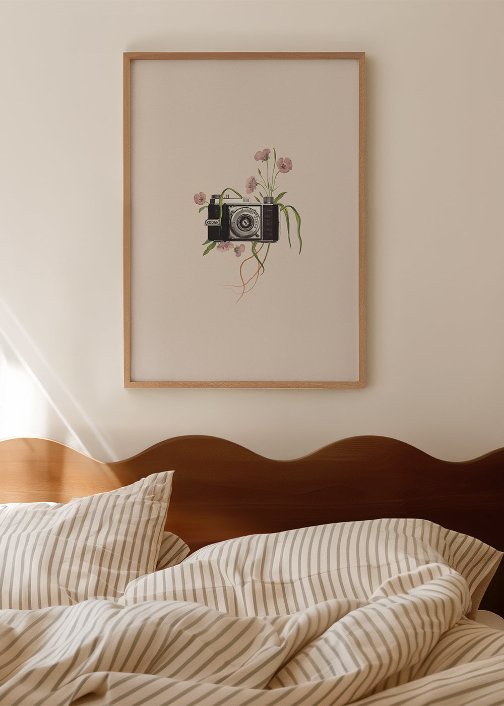 Vintage-kamera med blommor