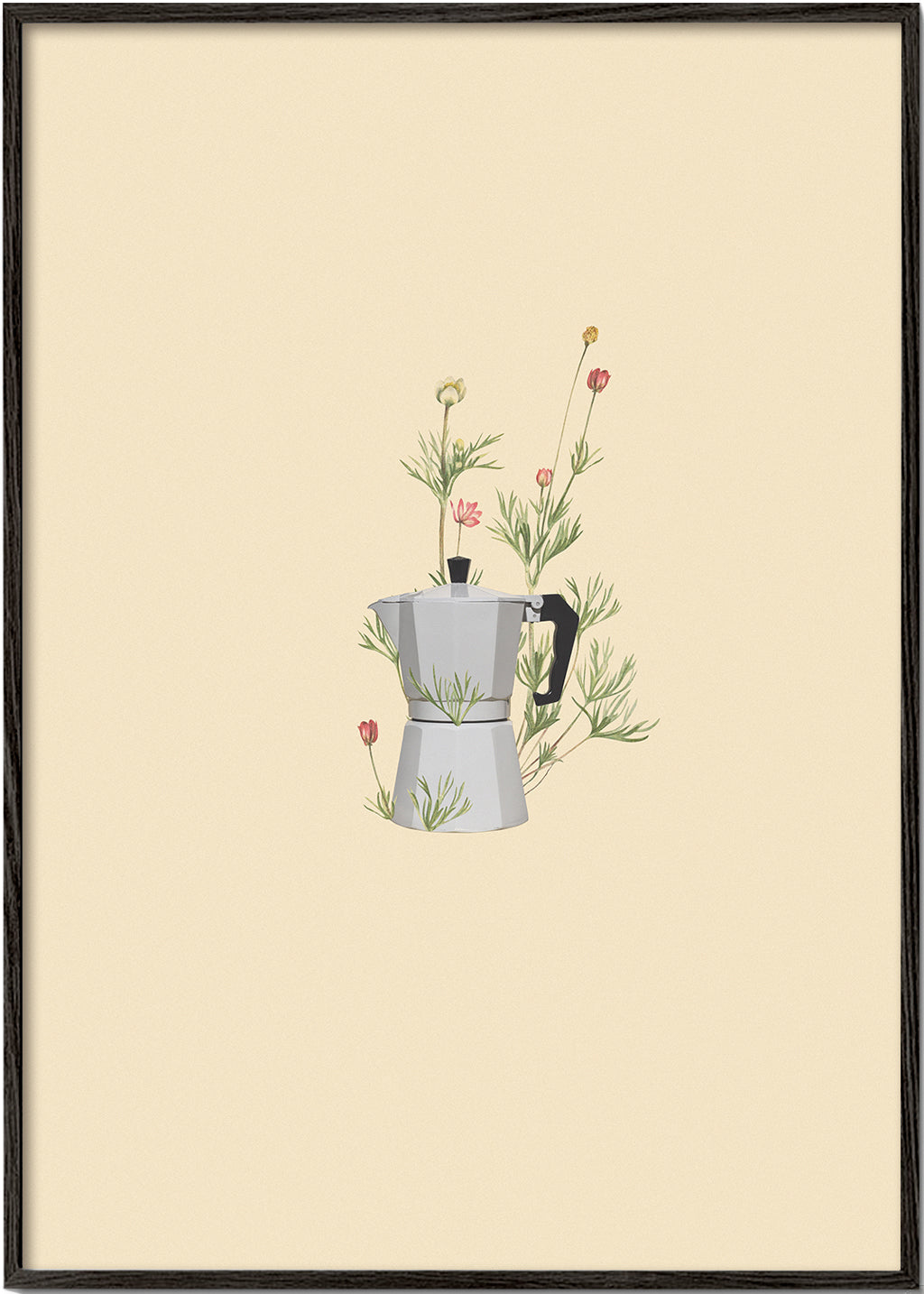 Kökskonst moka med blommotiv
