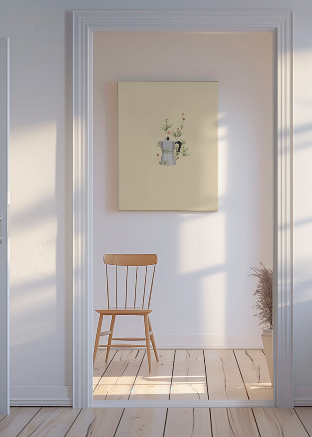 Kökskonst moka med blommotiv