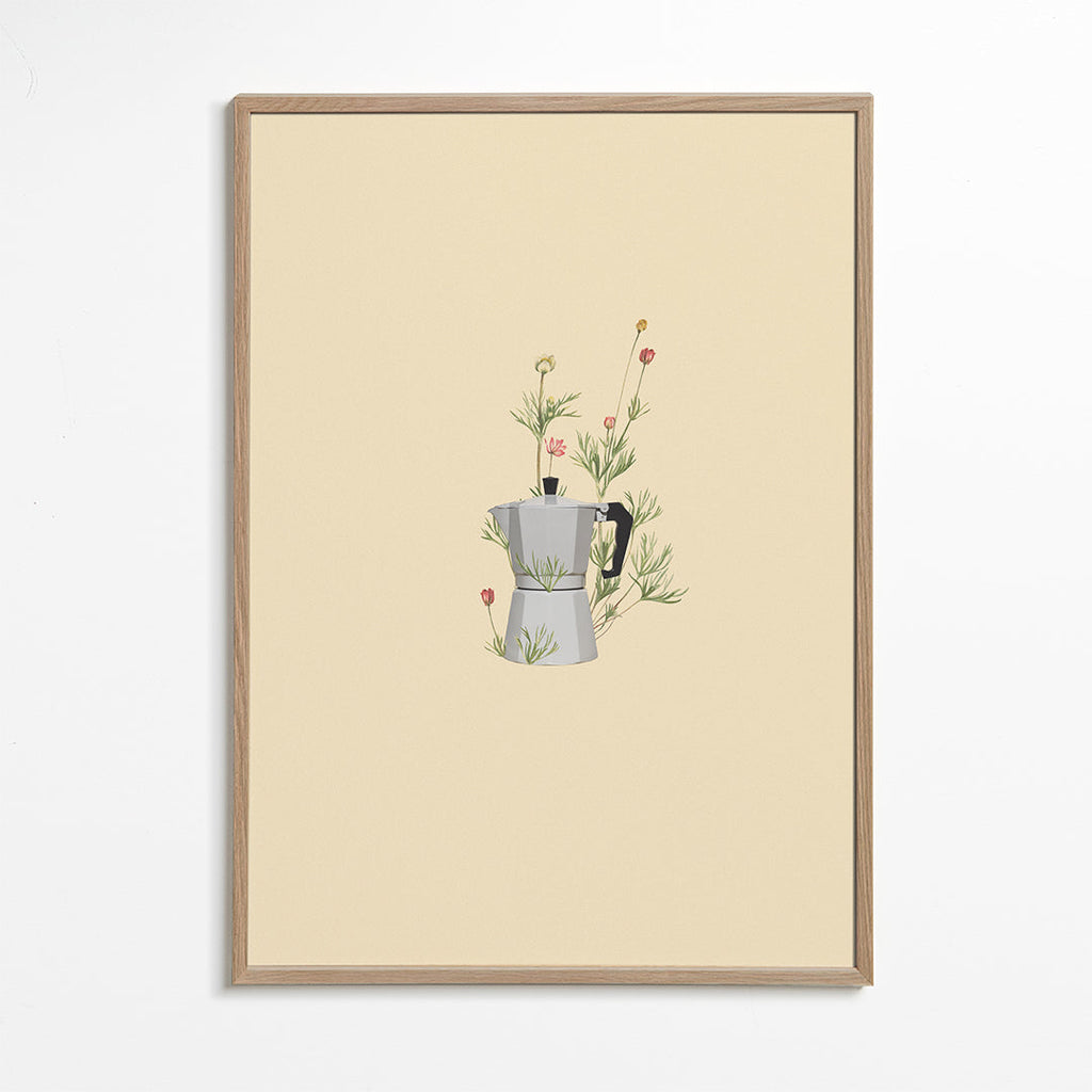 Kökskonst moka med blommotiv