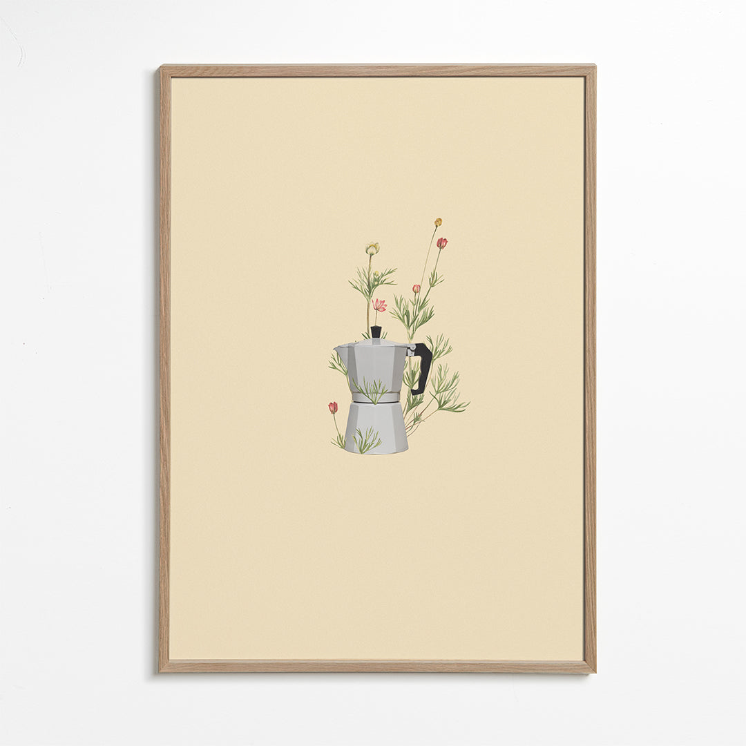 Kökskonst moka med blommotiv