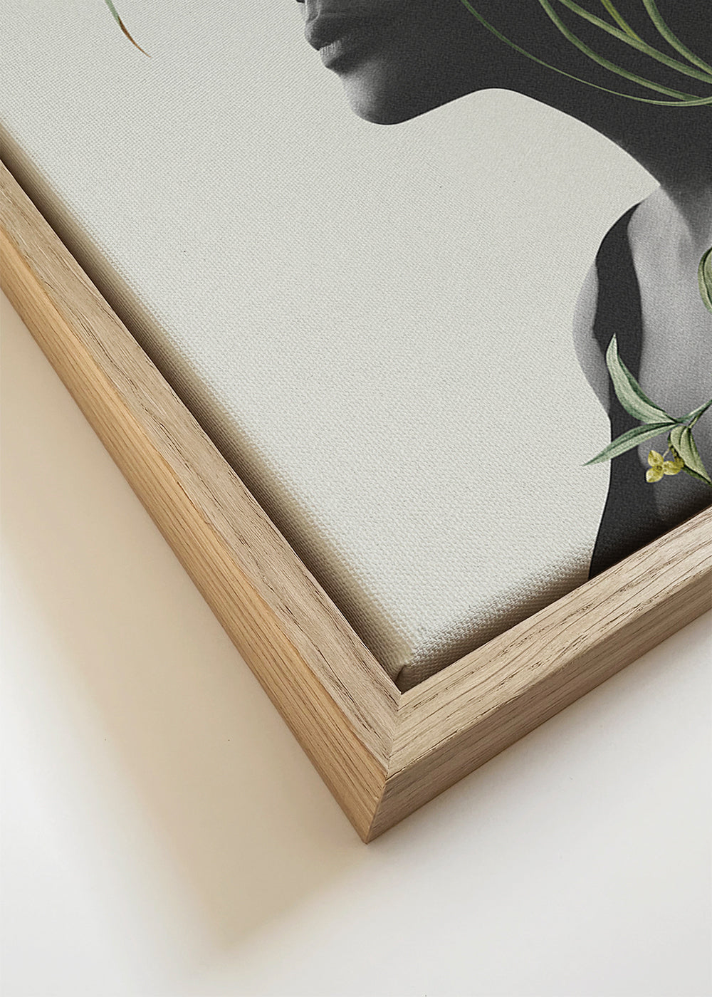 Botanisk poster med blomstersilhuett