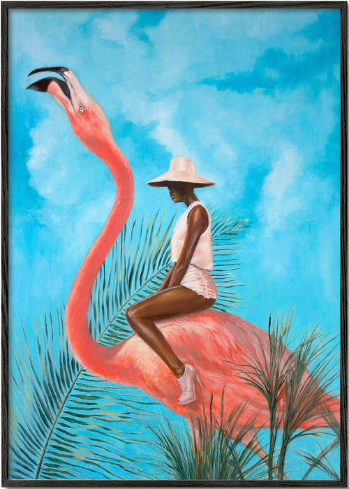 Flamingo konst med figur