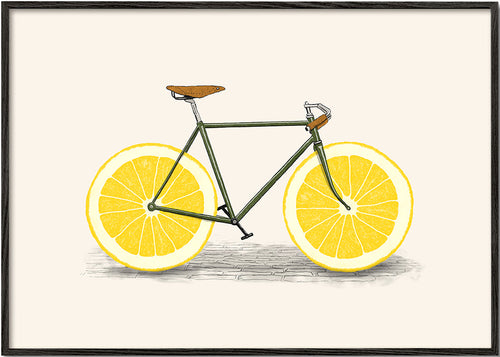 Kökskonst cykel med citronhjul