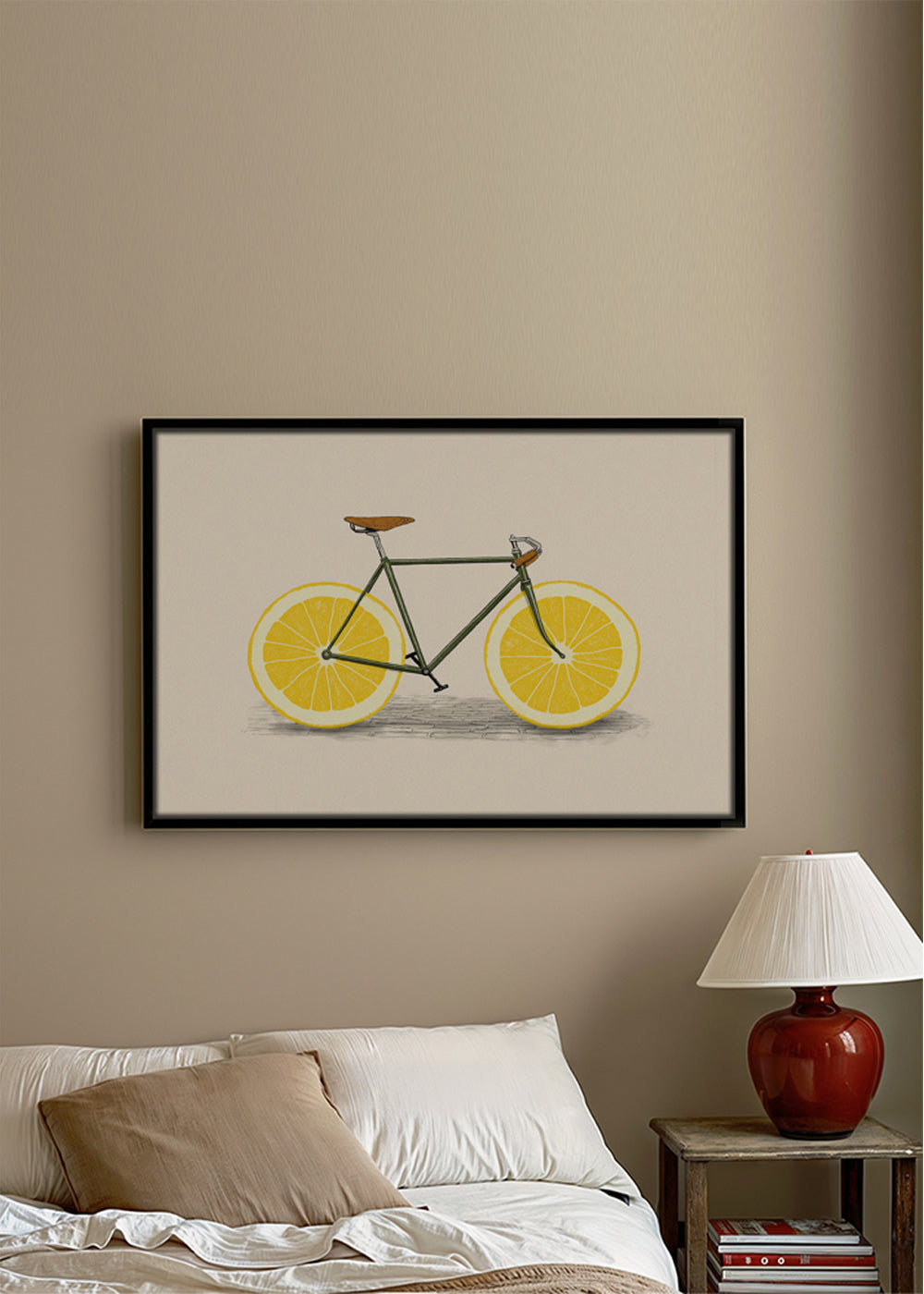 Kökskonst cykel med citronhjul