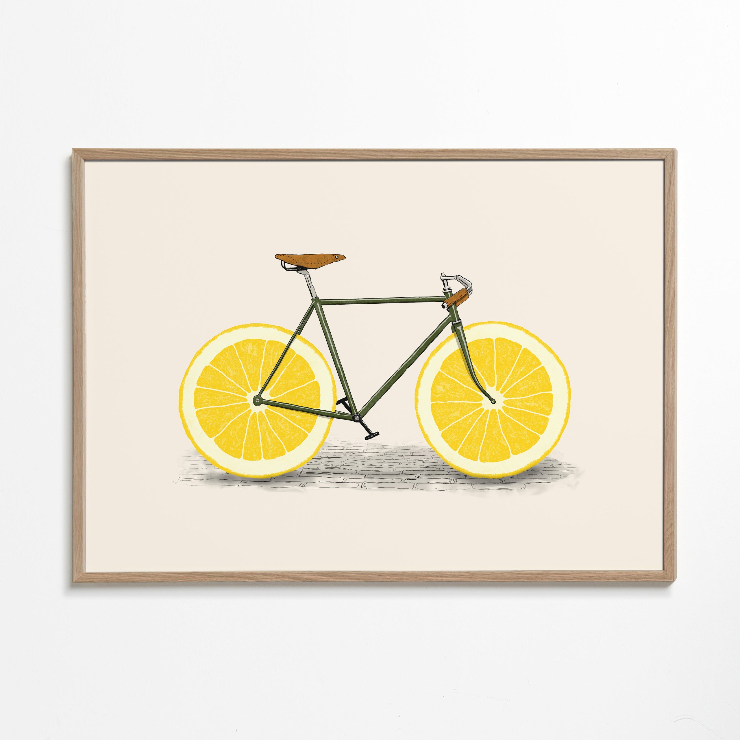 Kökskonst cykel med citronhjul