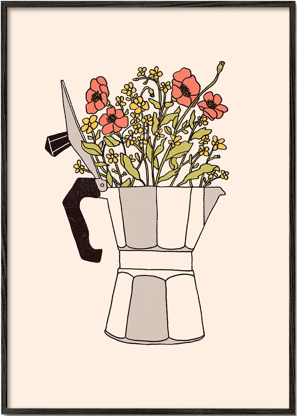 Kökskonst moka med blommor