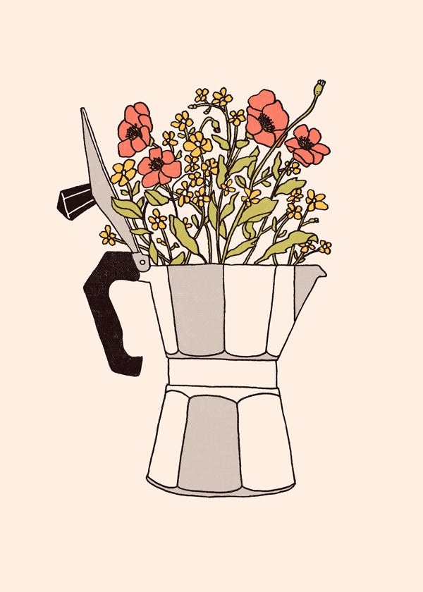 Kökskonst moka med blommor