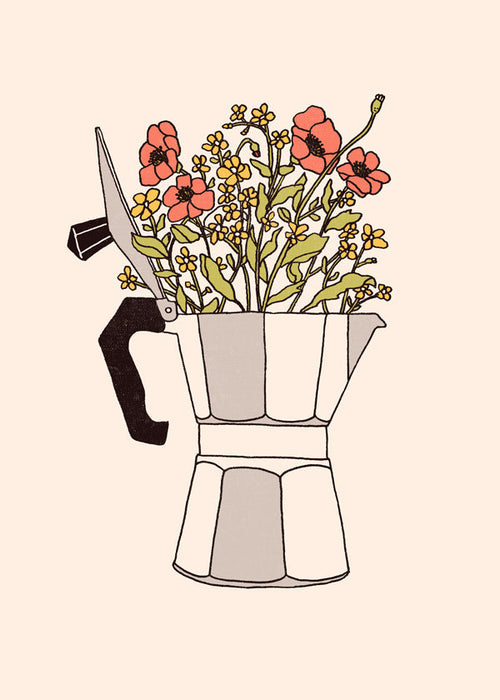 Kökskonst moka med blommor