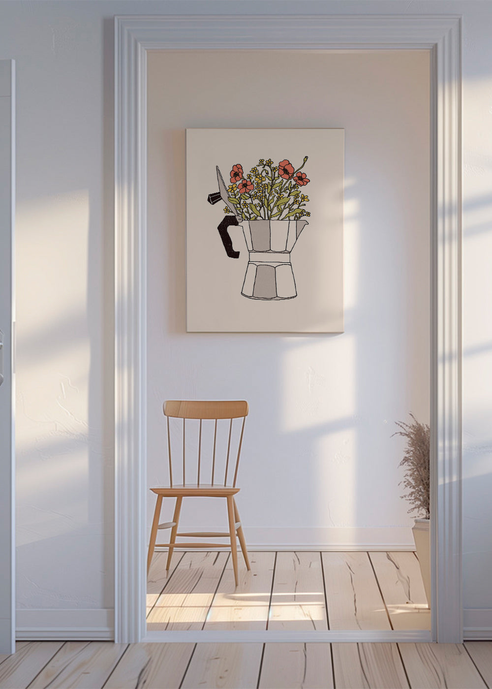 Kökskonst moka med blommor