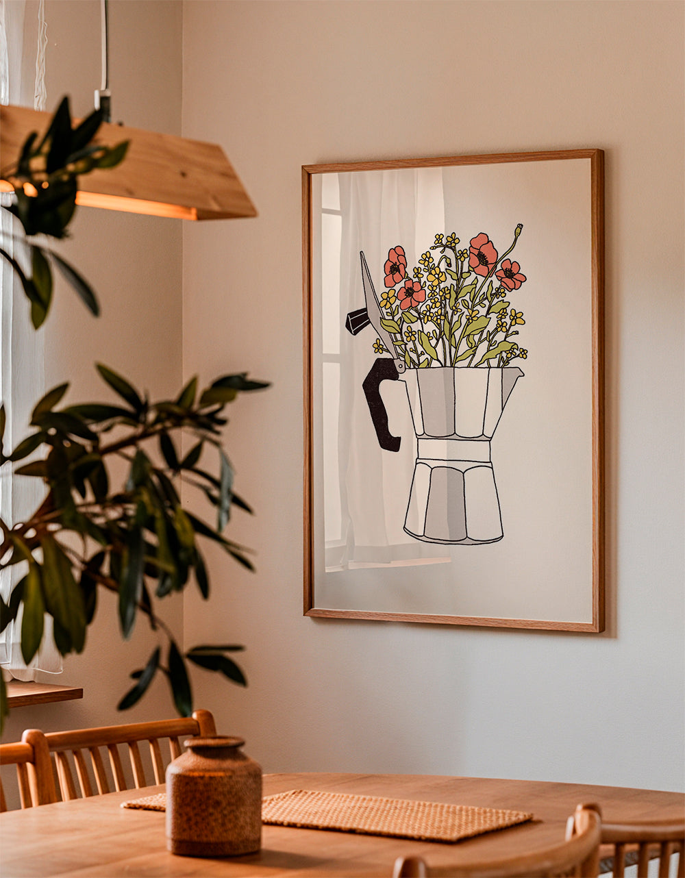 Kökskonst moka med blommor