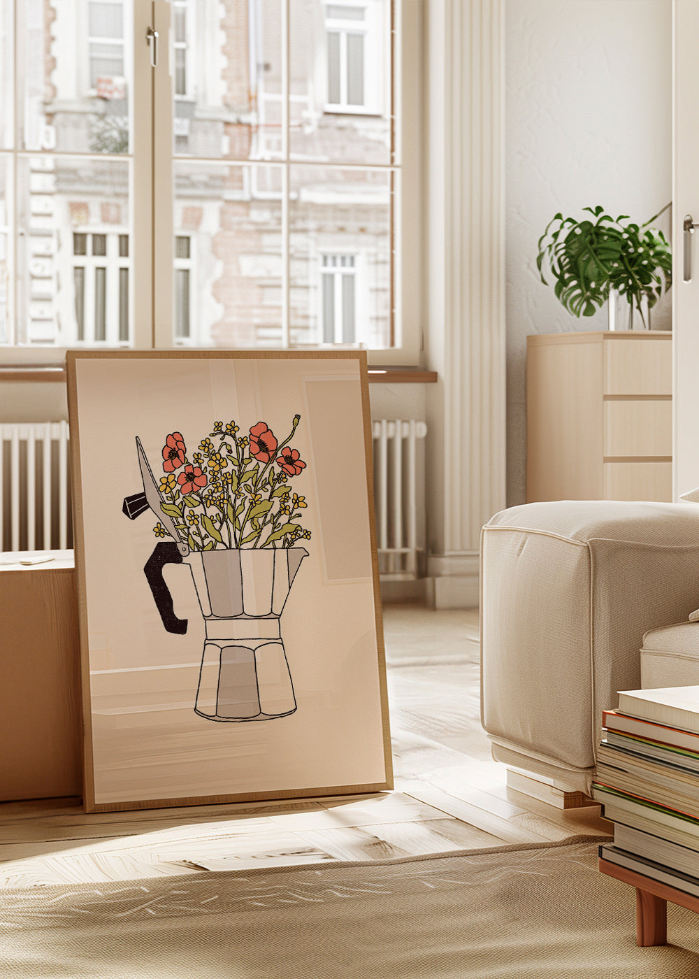 Kökskonst moka med blommor
