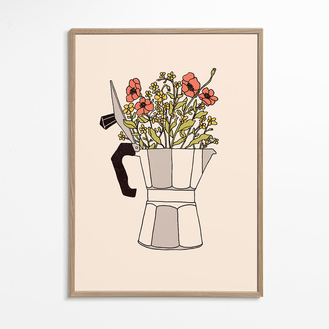 Kökskonst moka med blommor