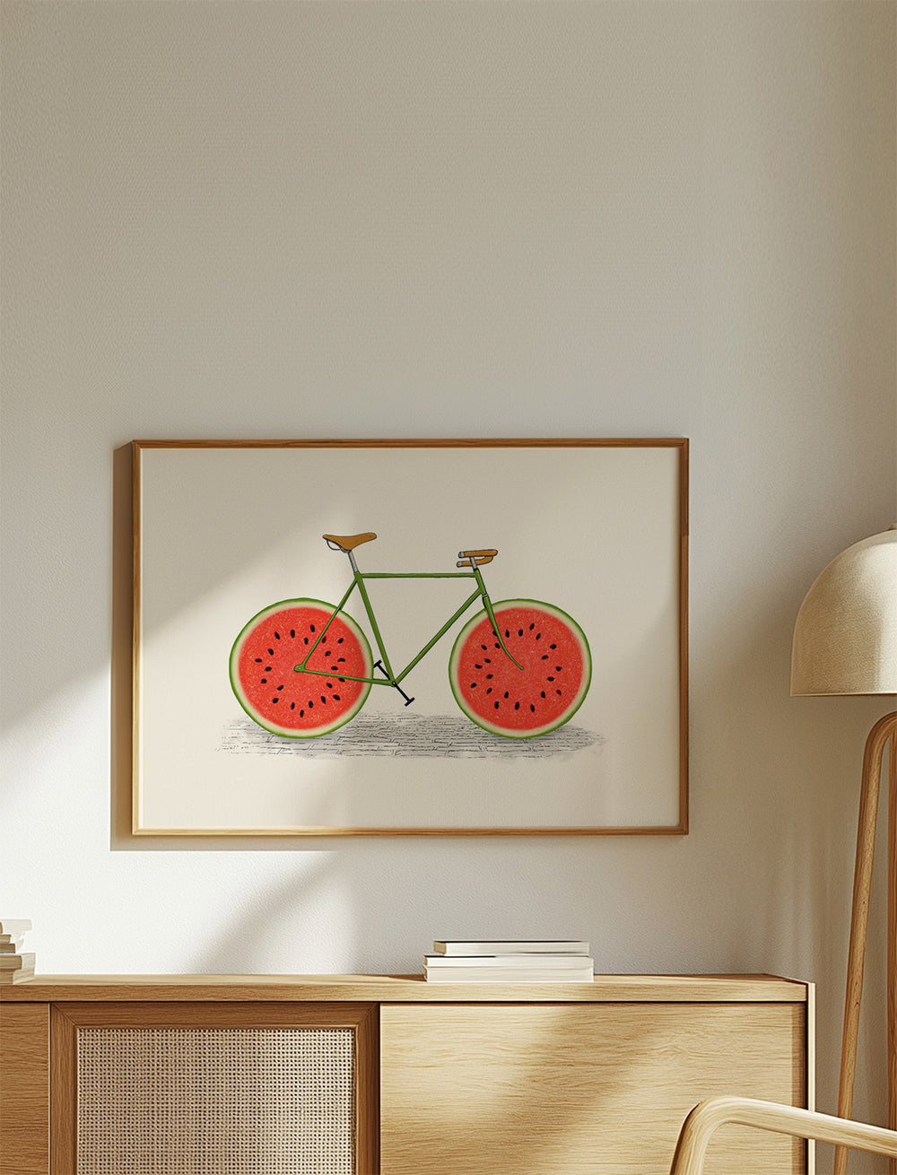 Kökskonst: cykel med vattenmelonhjul