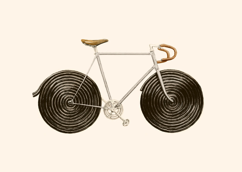 Lakritscykel illustration