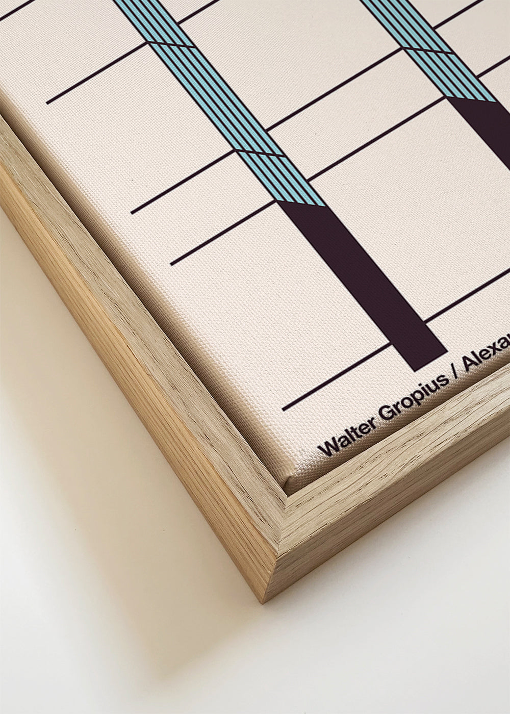 Geometrisk poster Bauhaus Archiv fasad