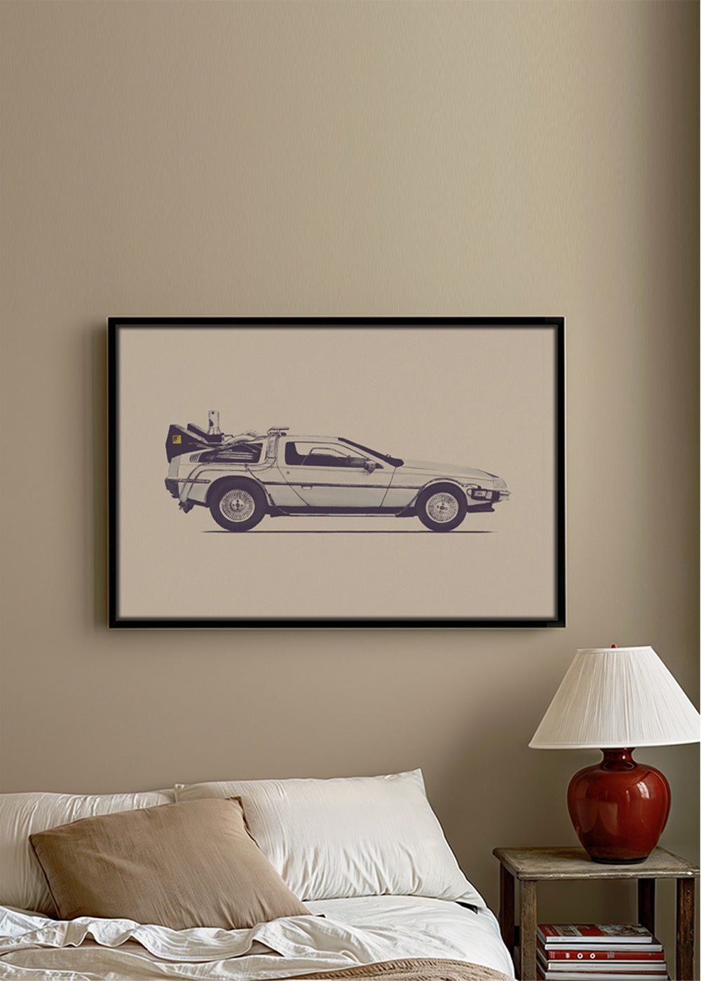 Vintage affisch DeLorean sida