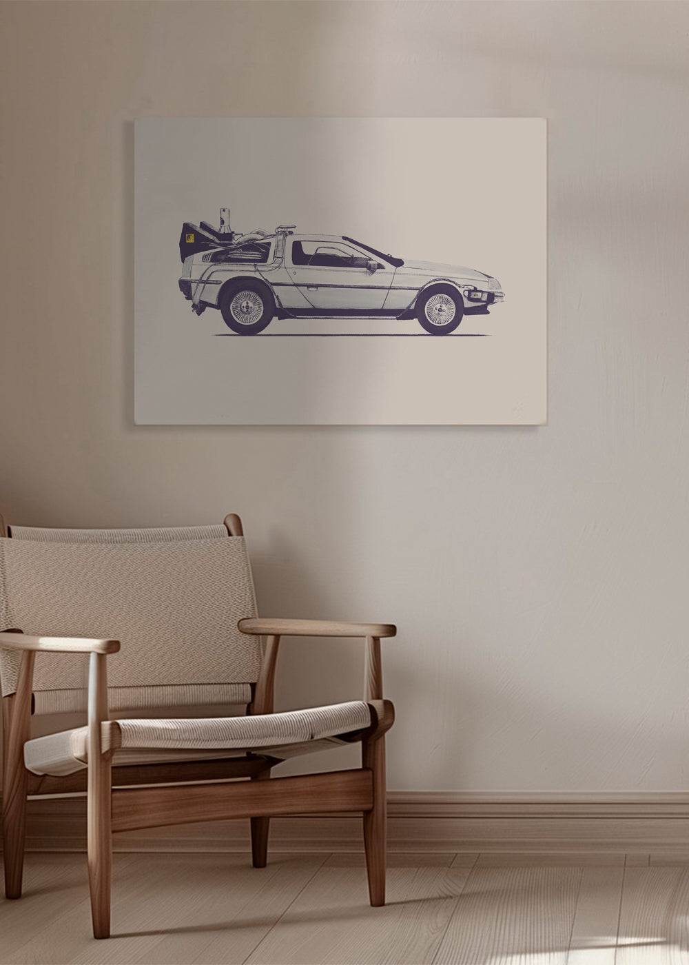 Vintage affisch DeLorean sida