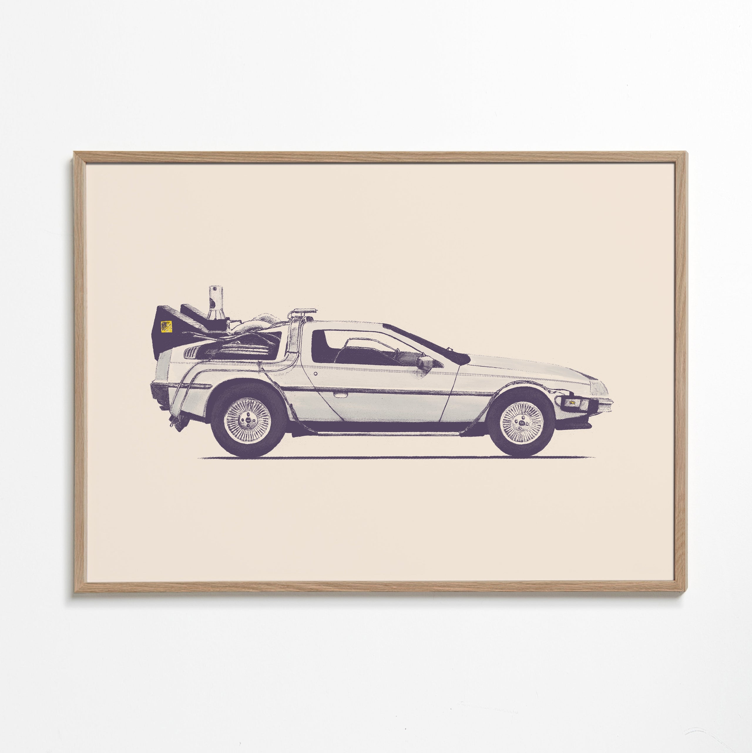 Vintage affisch DeLorean sida