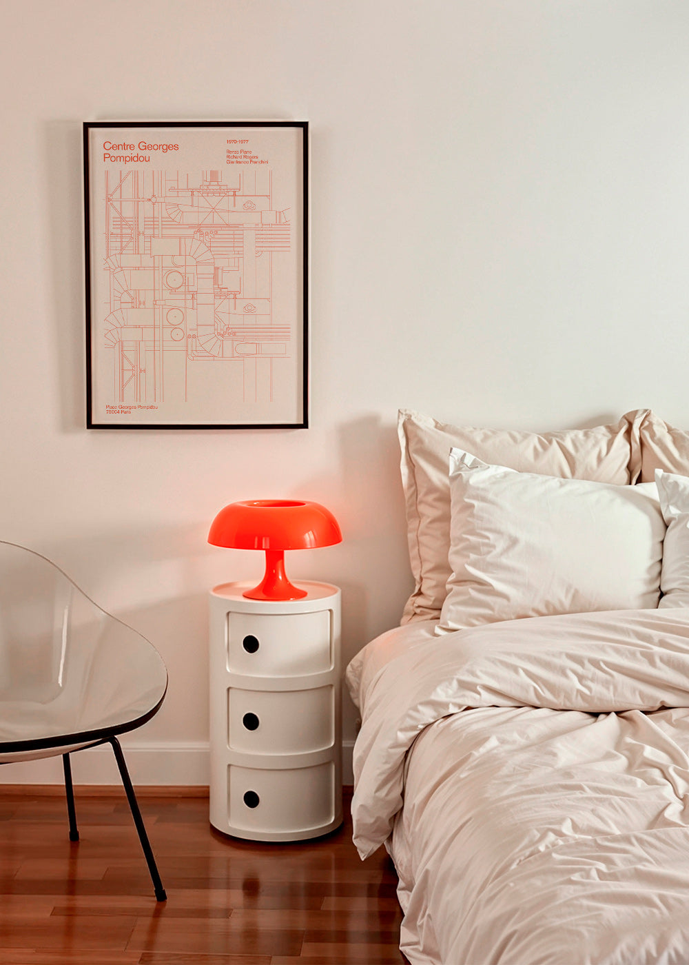 Kökskonst Centre Pompidou tekniskt schema