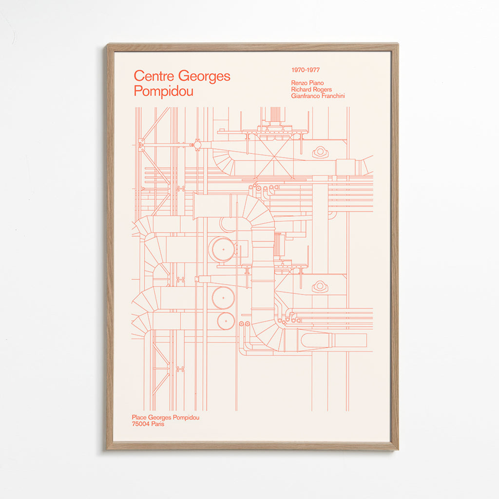 Kökskonst Centre Pompidou tekniskt schema