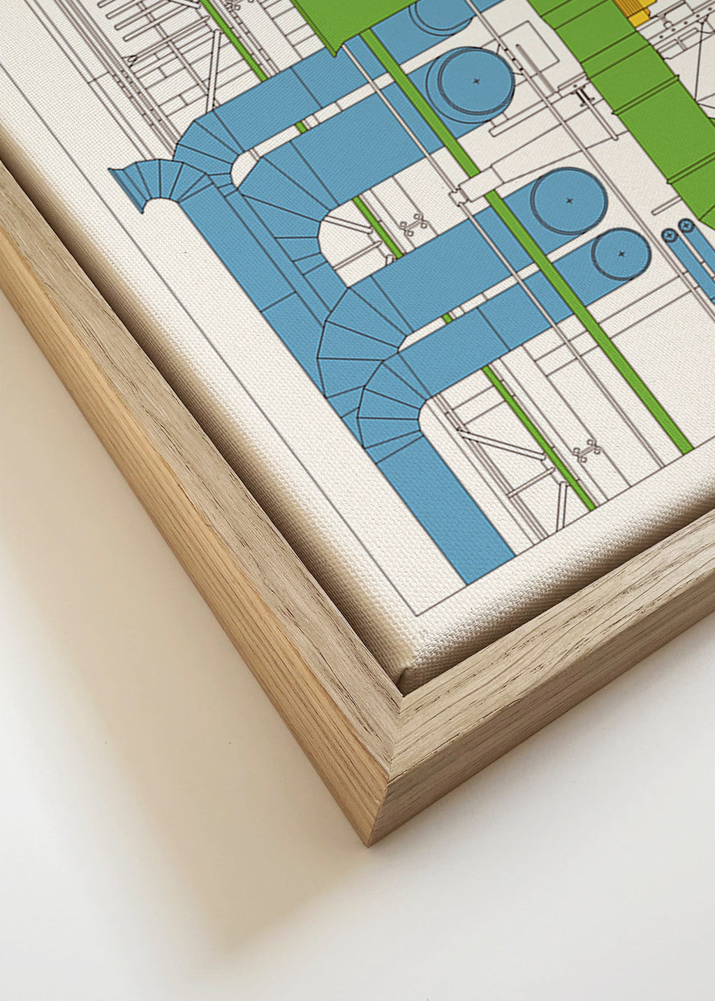 Stadskonst Centre Pompidou, arkitektoniskt diagram