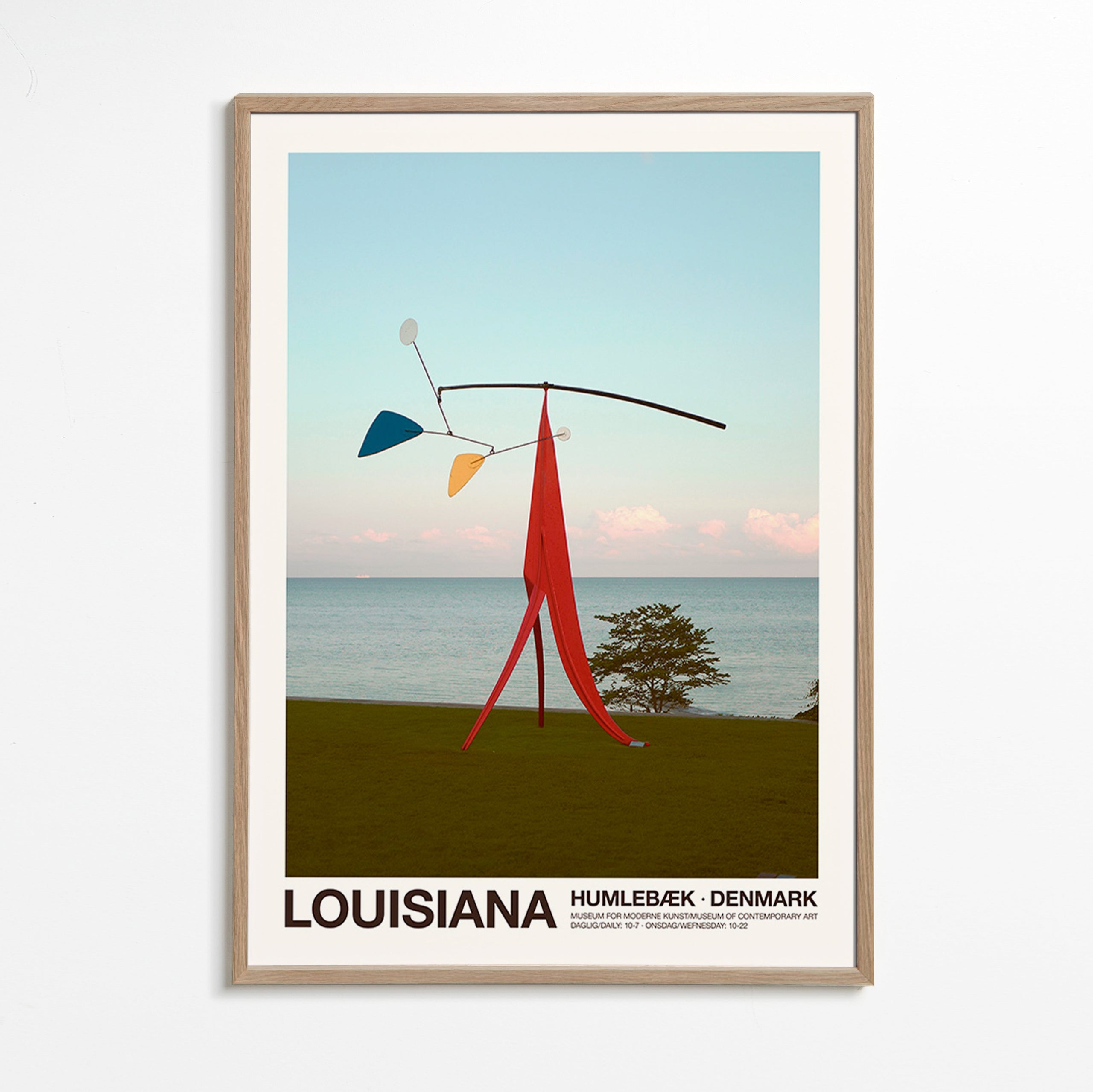 Reseaffisch Louisiana med skulpturalt mobil