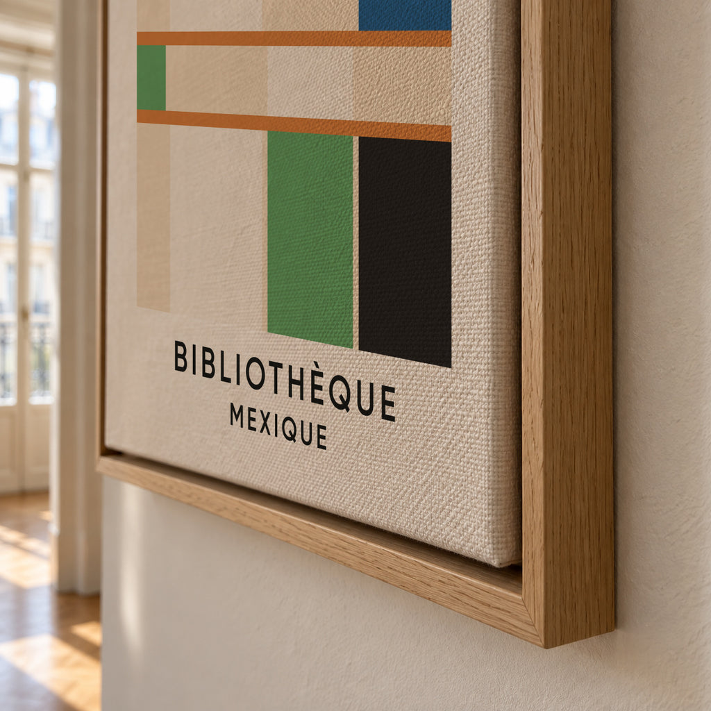 Charlotte Perriand - Bibliothèque - Mexique - Framed canvas detail