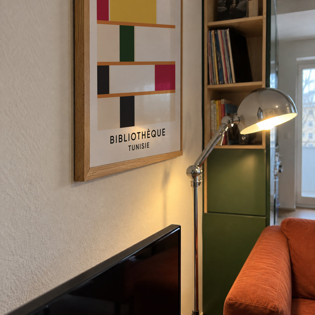 Charlotte Perriand - Bibliothèque - Tunisie - Framed poster detail