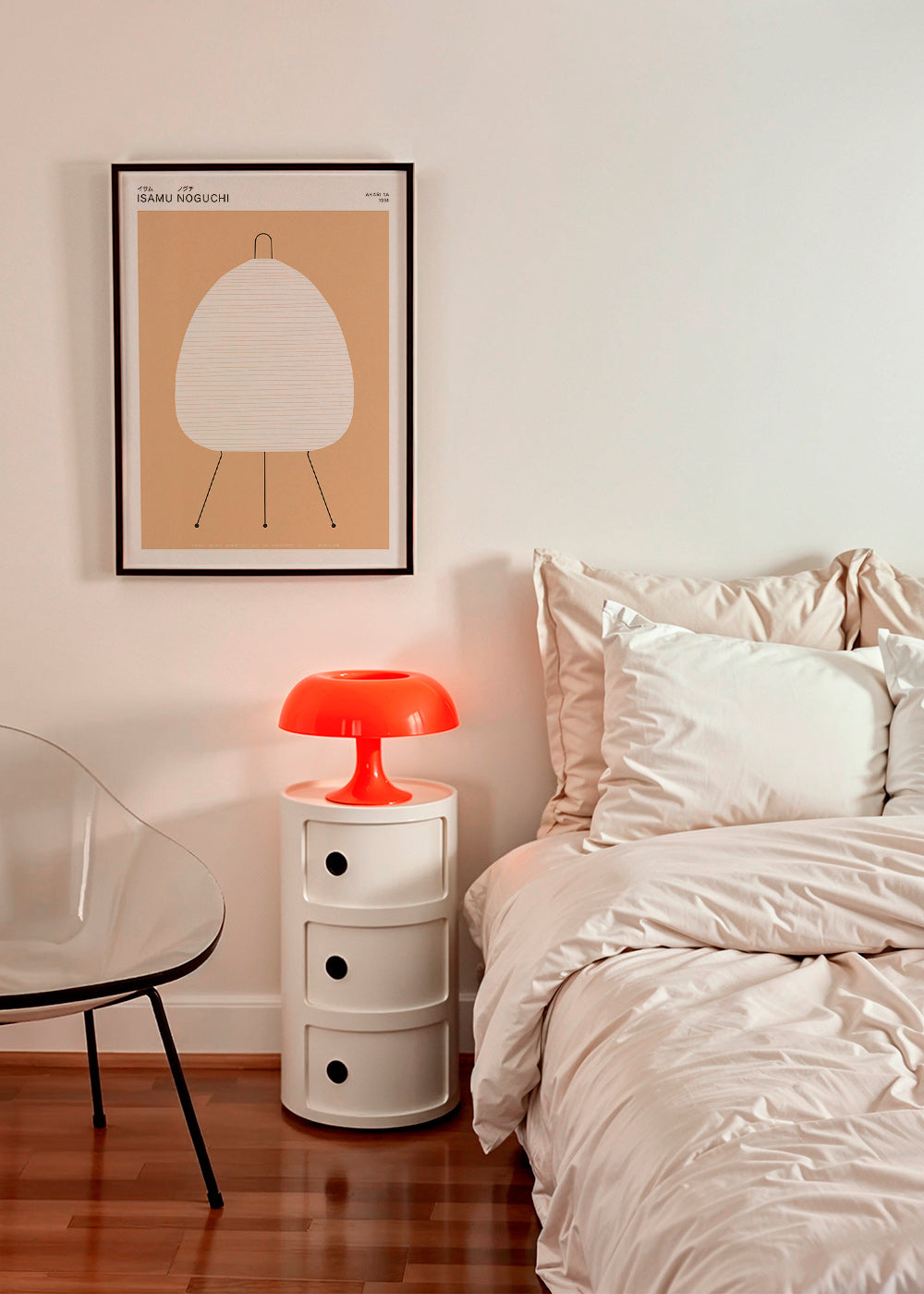 Minimalistisk tavla Noguchi Akari lampa