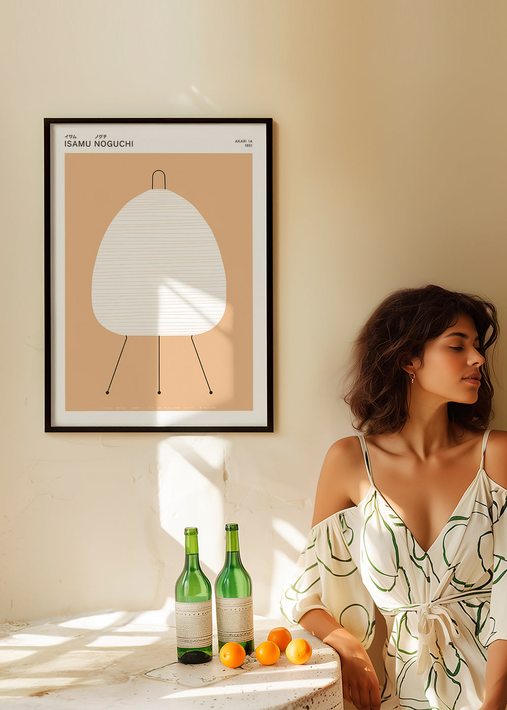 Minimalistisk tavla Noguchi Akari lampa
