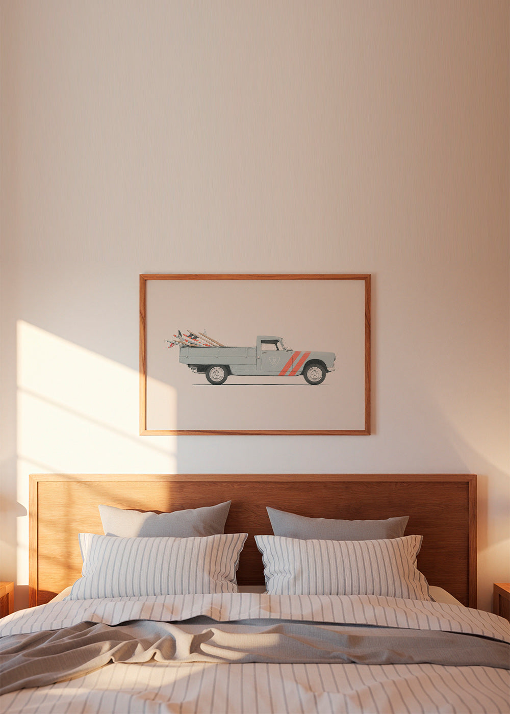 Vintage print pickup med surfbrädor