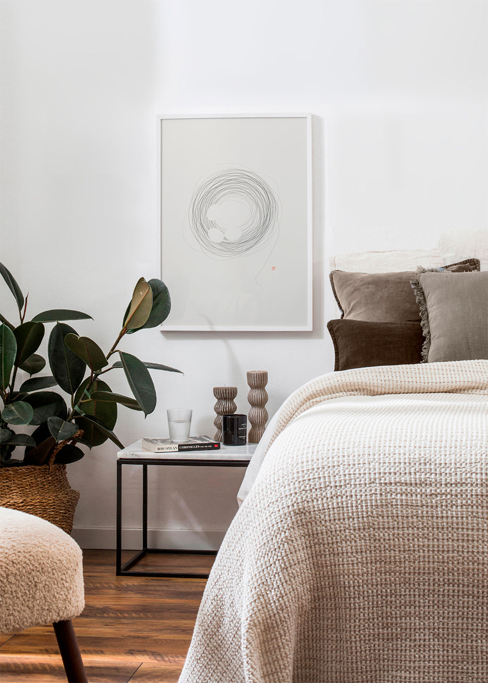 Minimalistisk design bo i linjekonst