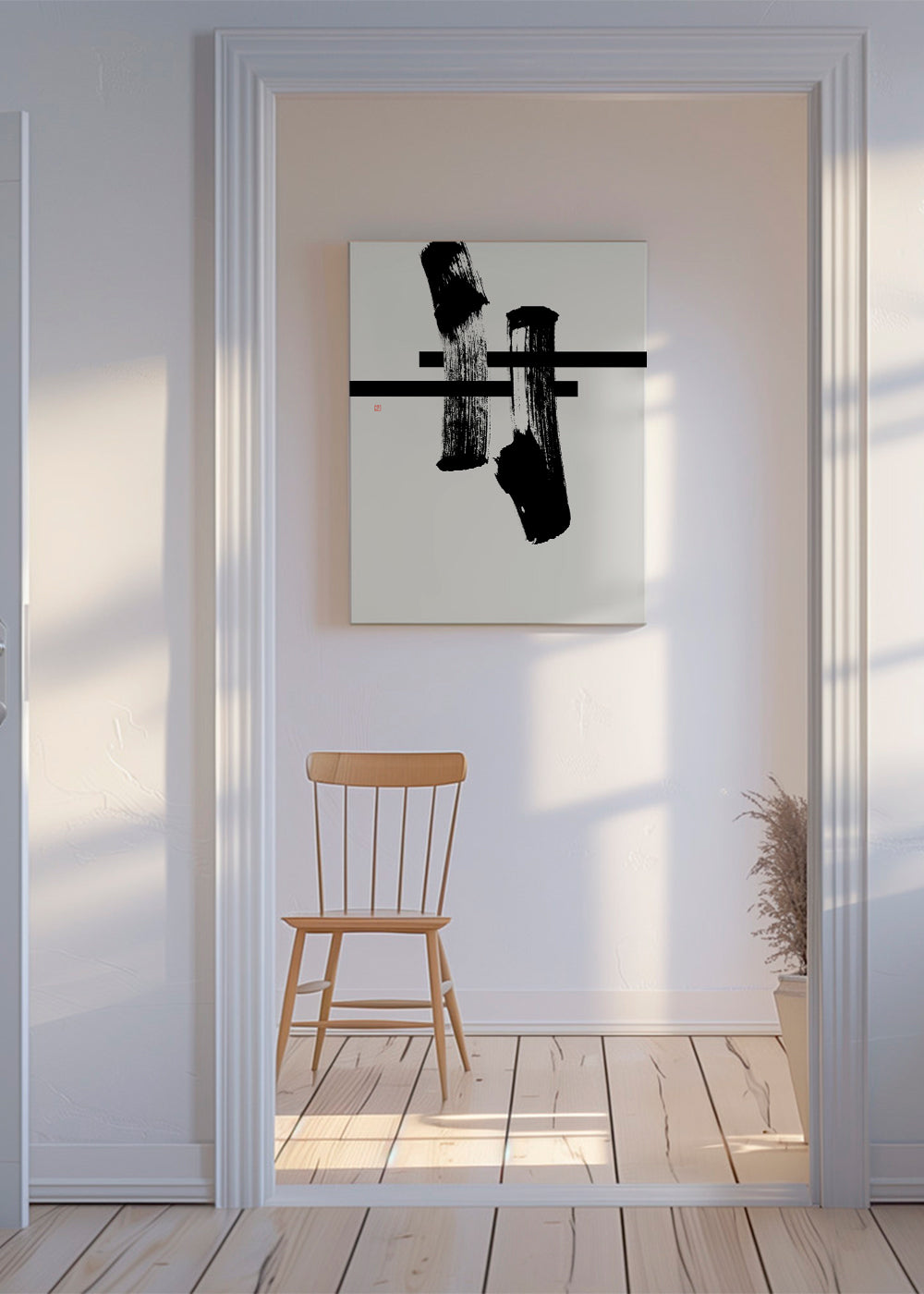 Minimalistisk bläckgest