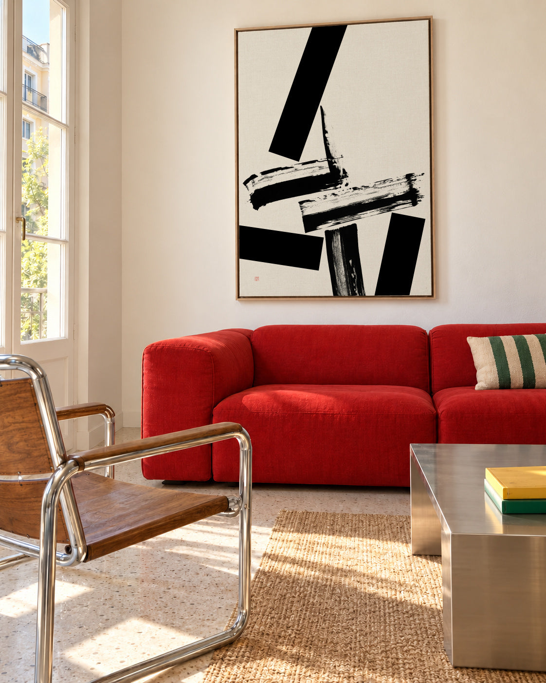 Equilibrium - Framed canvas in an interior