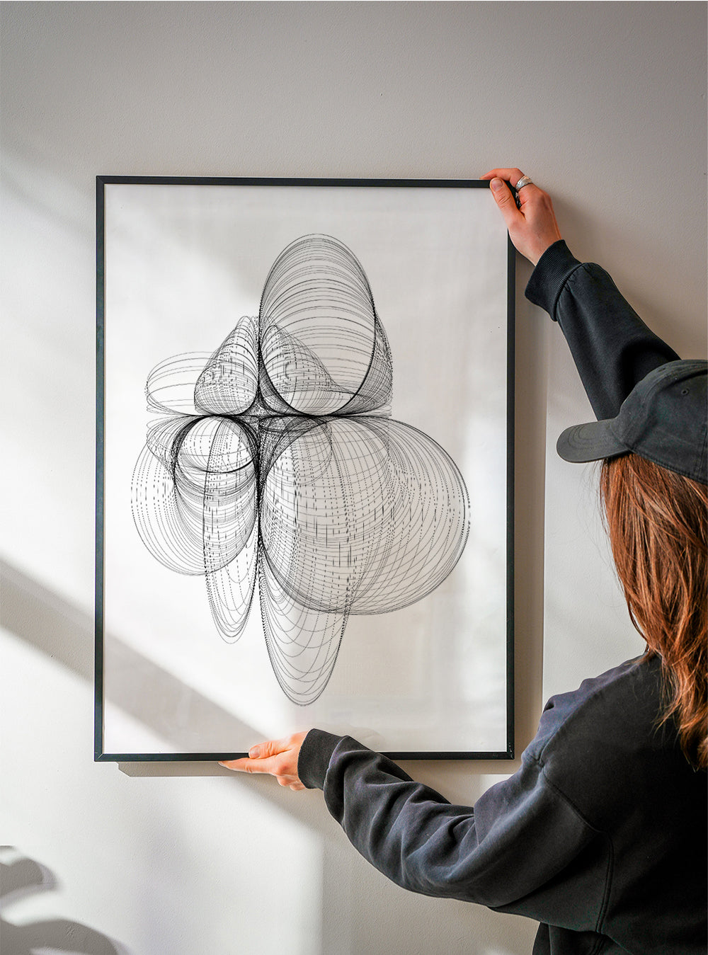 Geometrisk tavla med organiska linjer