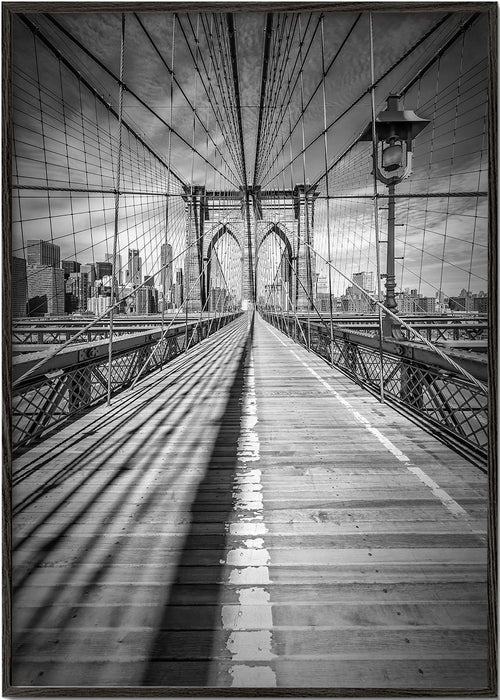 Kökskonst Brooklyn Bridge svartvit