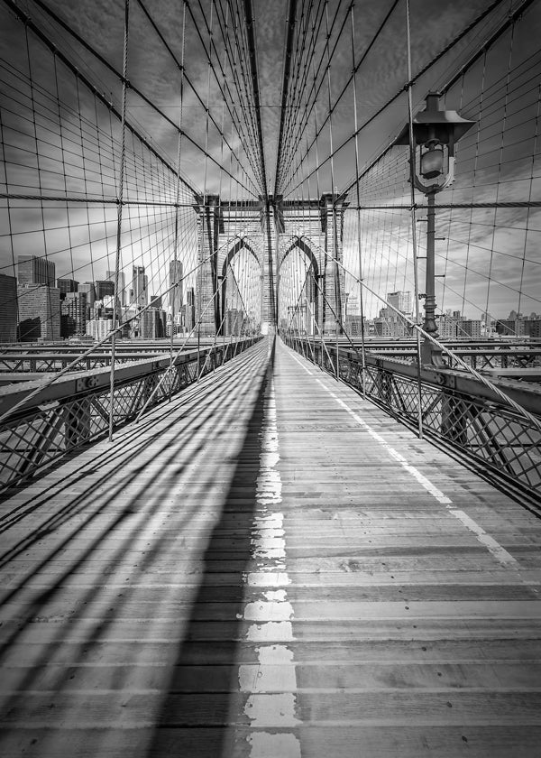 Kökskonst Brooklyn Bridge svartvit