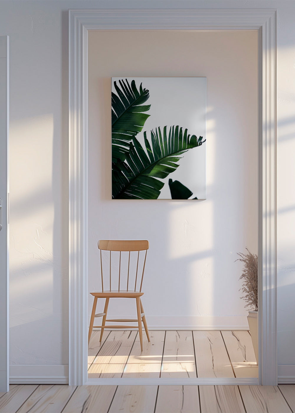 Botanisk poster gröna blad vertikal