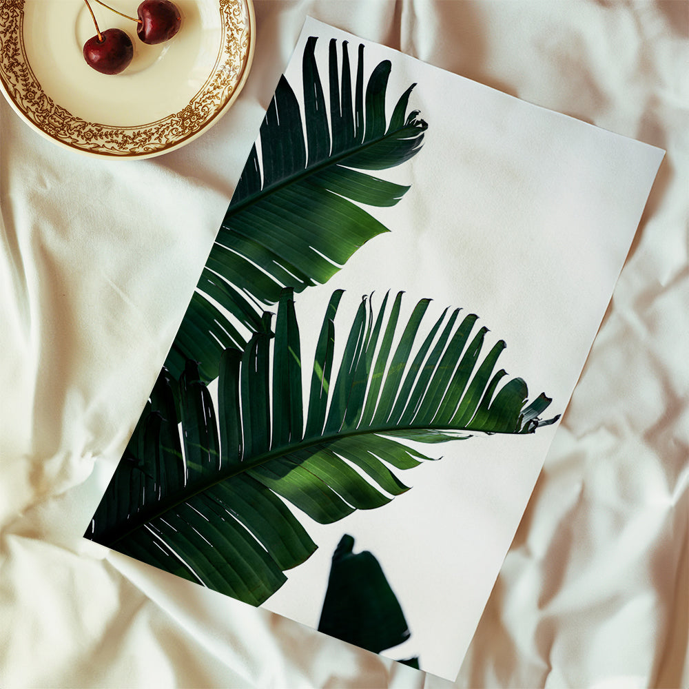 Botanisk poster gröna blad vertikal